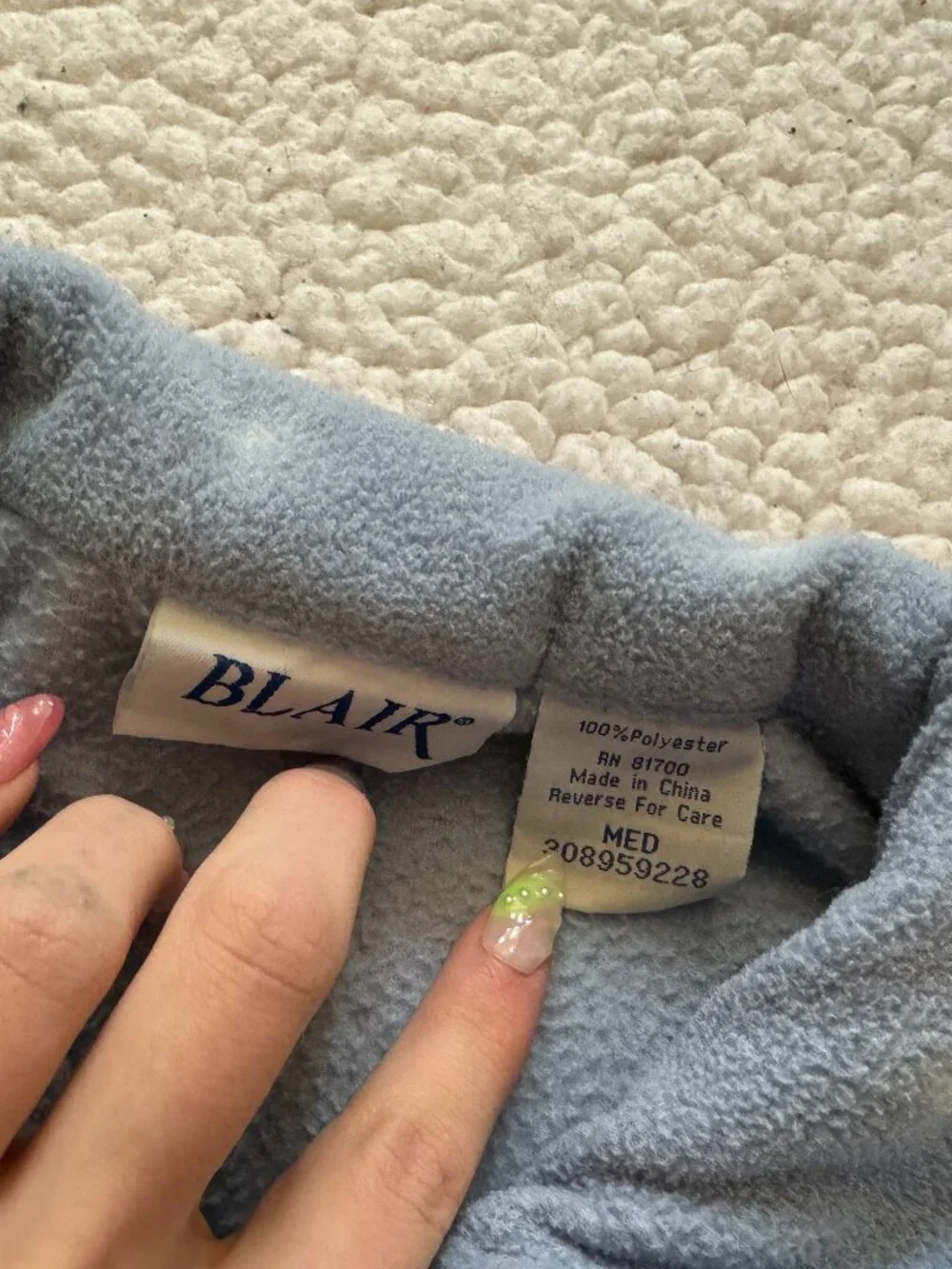 winter birds fleece jacket - Picture 5 of 5